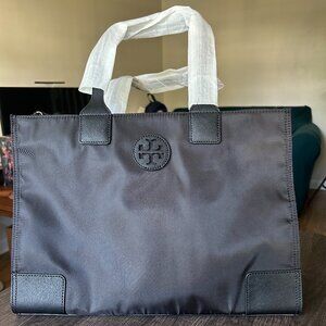 Tory Burch Ella Nylon Packable Tote Black